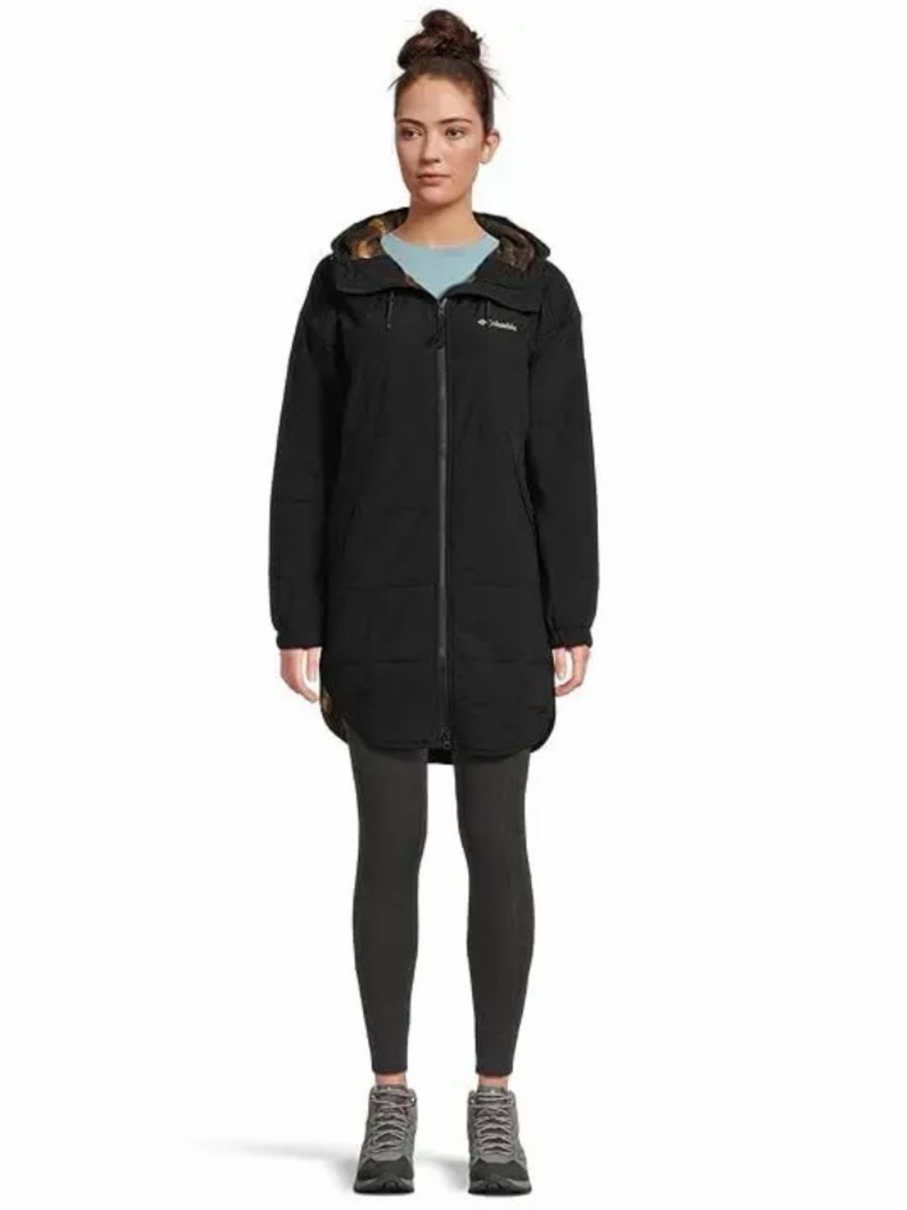 Columbia Women's Black Hooded Chatfield Hill Novelty Jacket